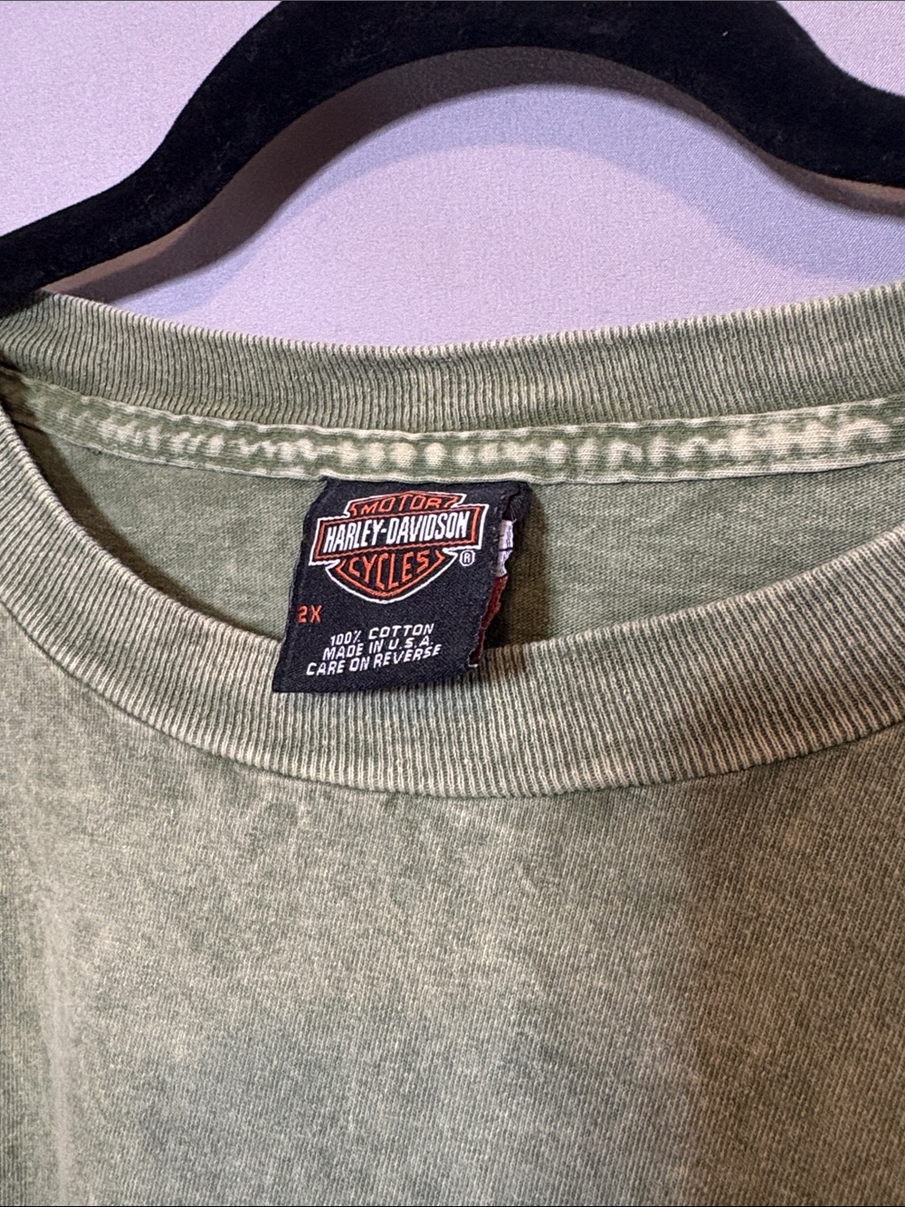 Harley-Davidson Green Mountain Vermont Dragon Graphic Tee in green mineral wash - Picture 2 of 3